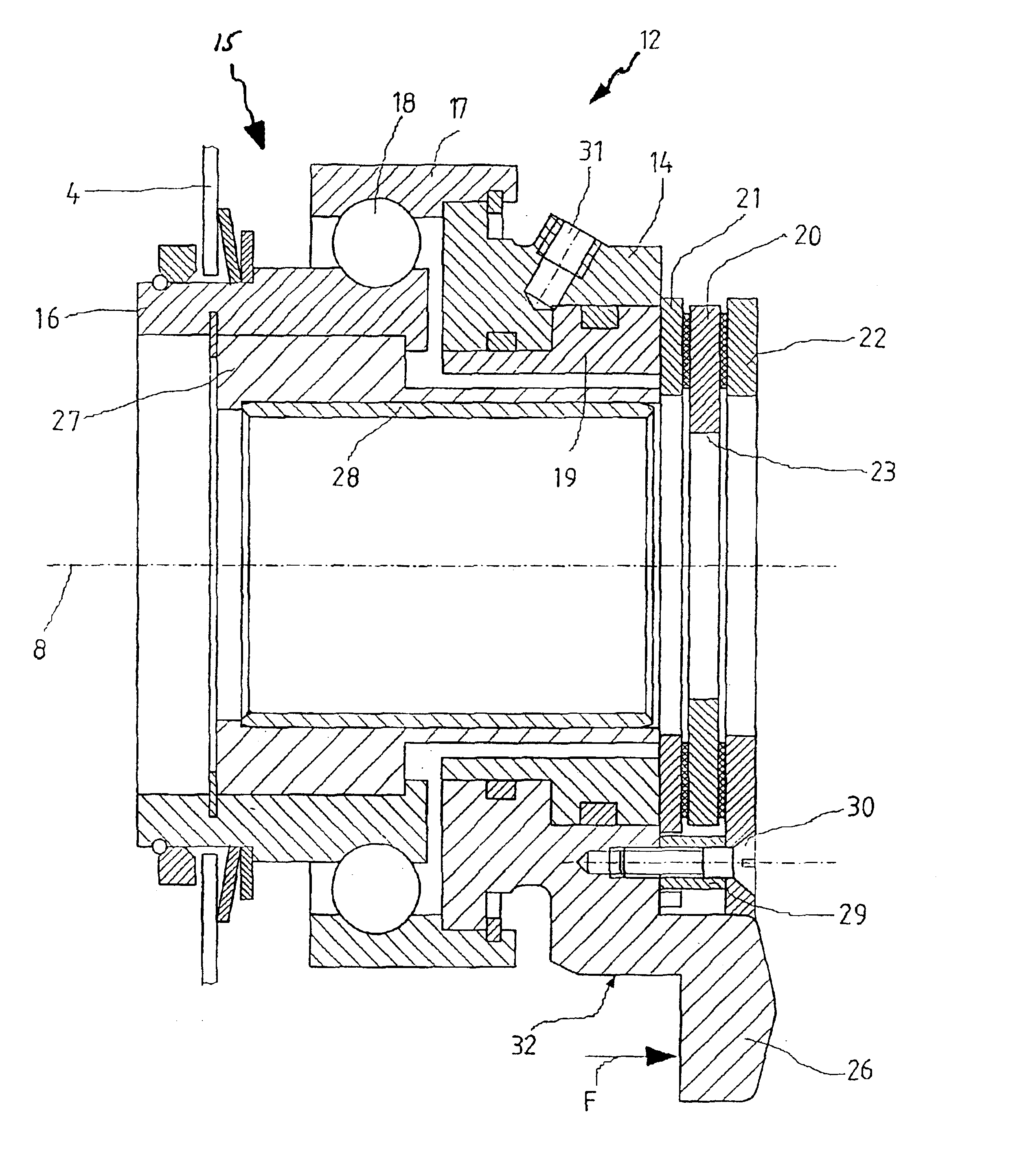Friction clutch with separately controllable transmission brake