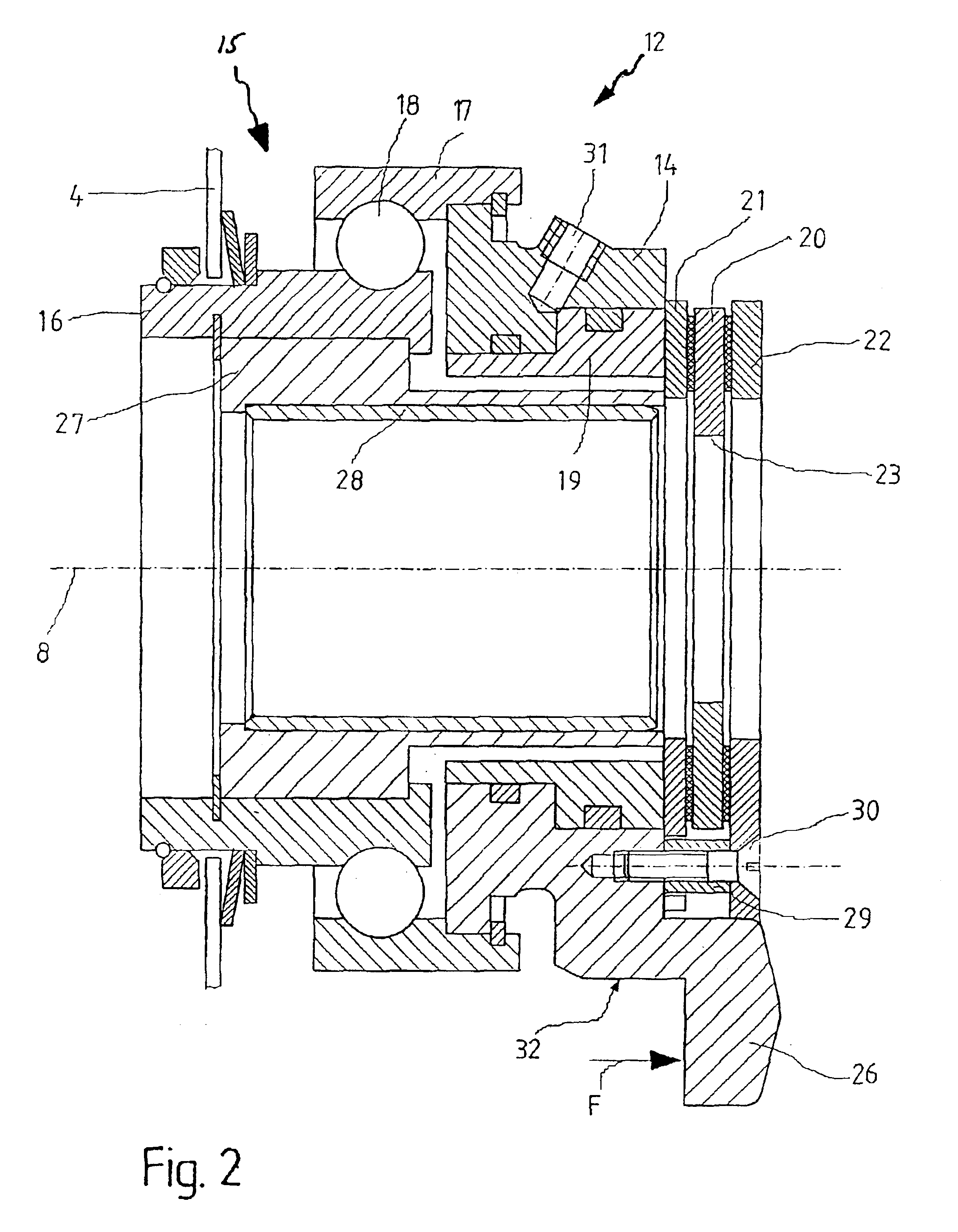 Friction clutch with separately controllable transmission brake