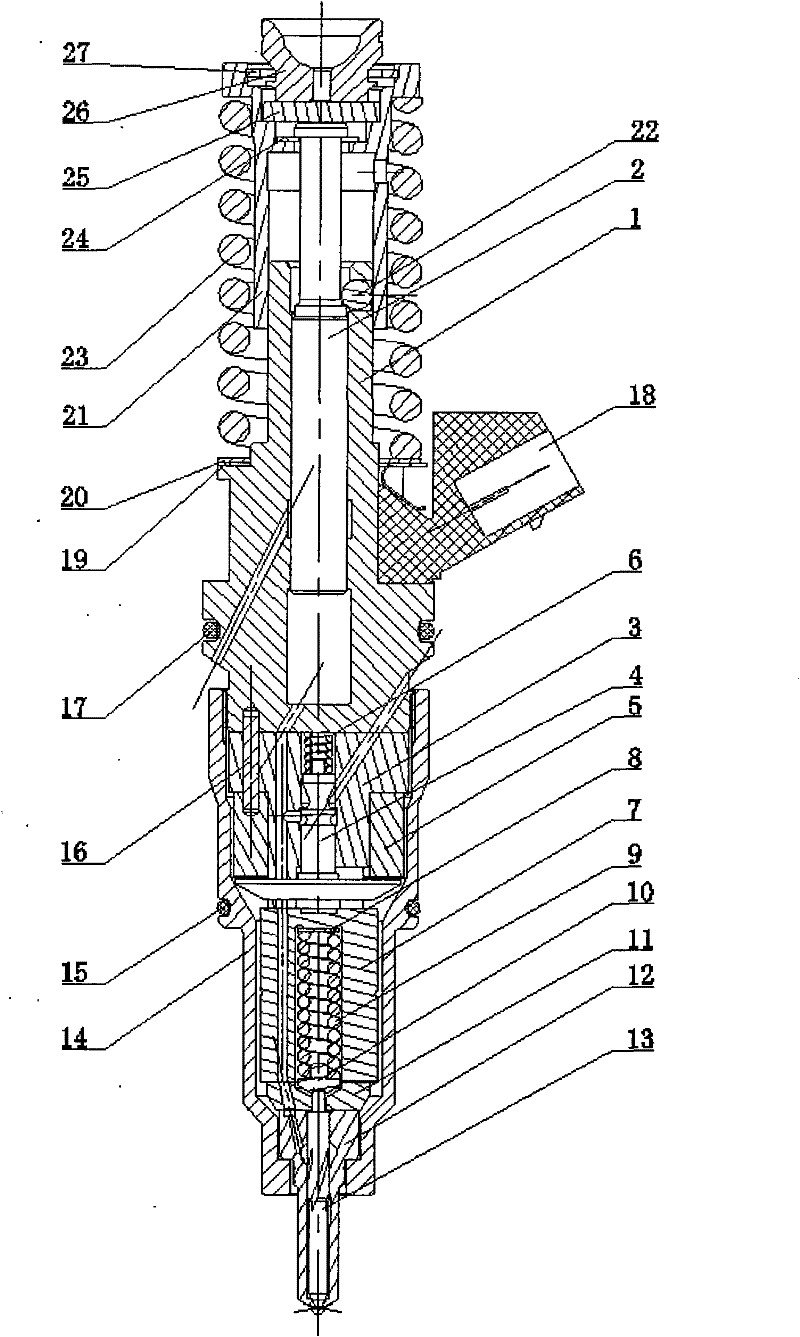 Fuel injection electronic control unit injector of diesel engine