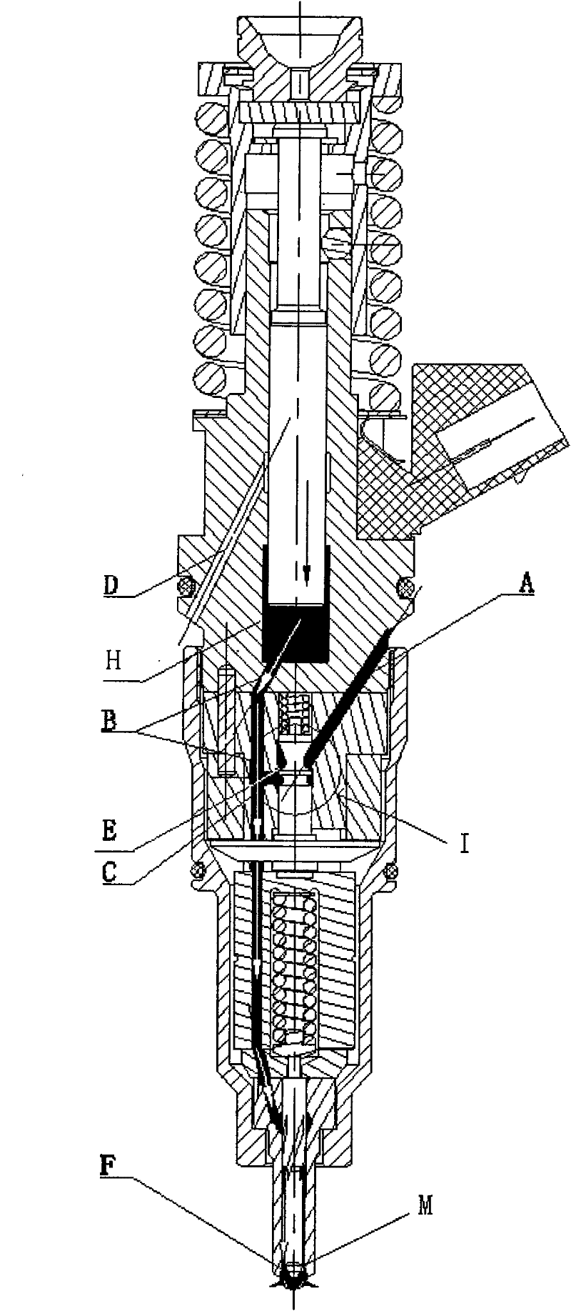 Fuel injection electronic control unit injector of diesel engine