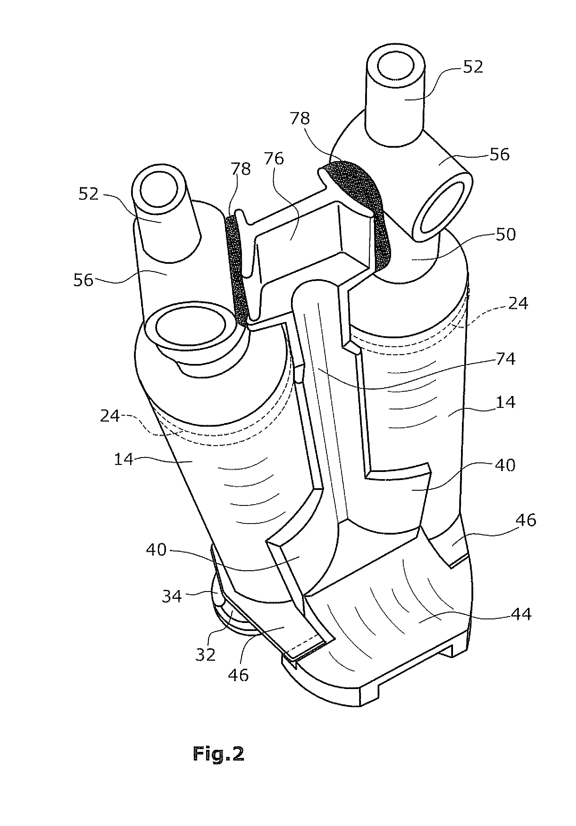 Applicator device for applying a multi-component fluid