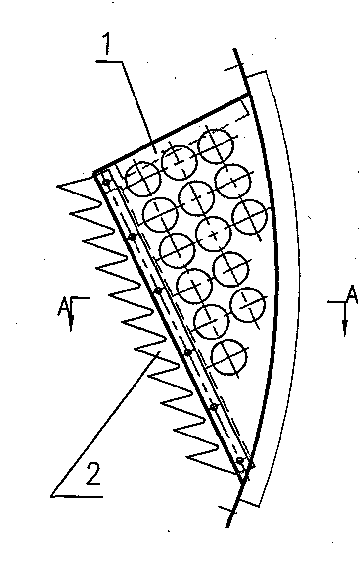 Bag-piercing cutter and drum screen internally provided with bag-piercing cutter