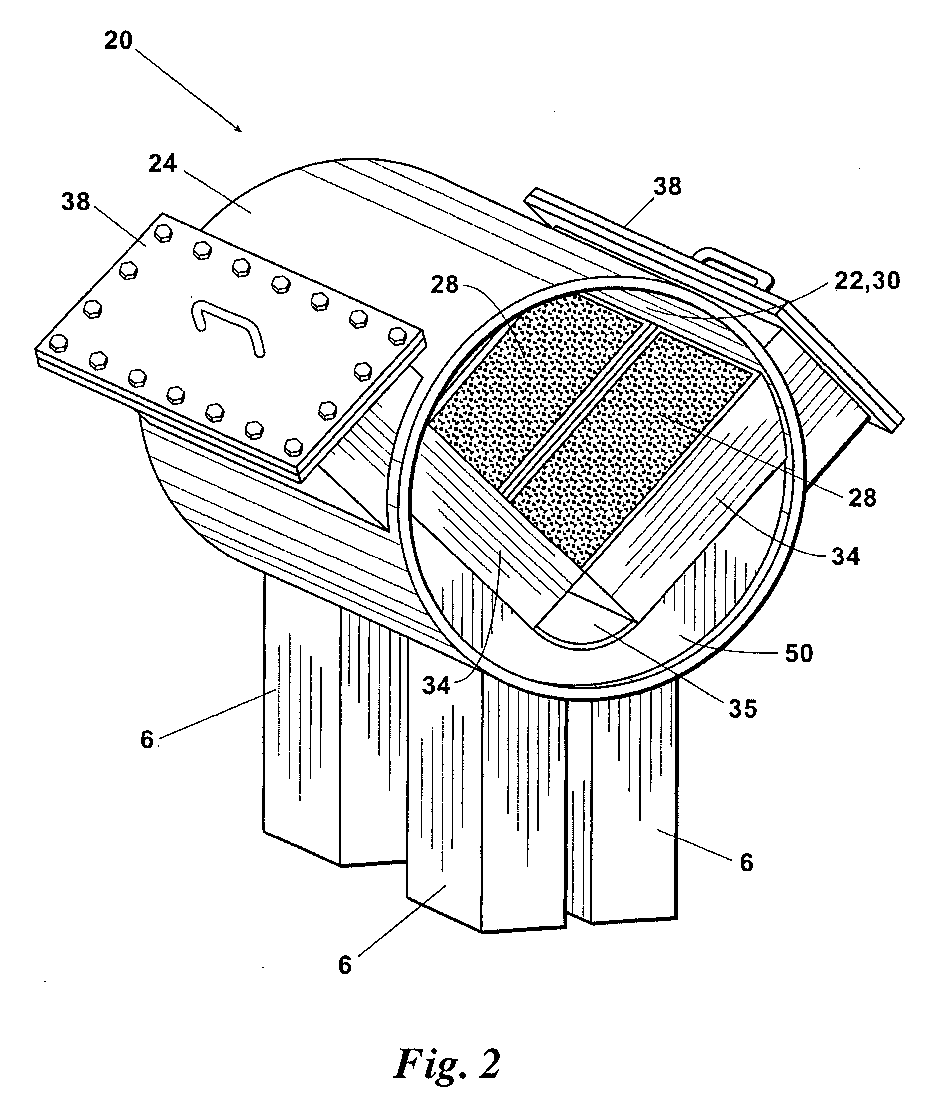Catalytic converter system and element for diesel engines