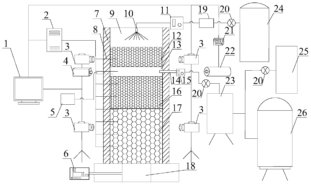 Liquid fuel combustion condition parameter measuring device and method