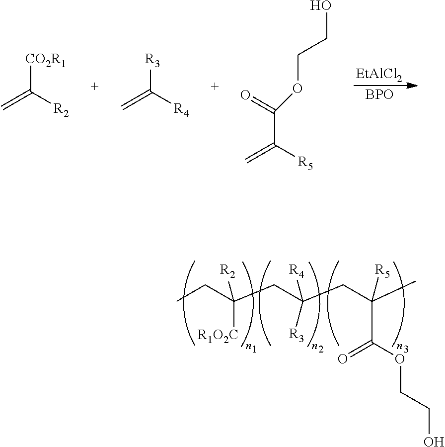 Olefin-acrylate copolymers with pendant hydroxyl functionality and use thereof