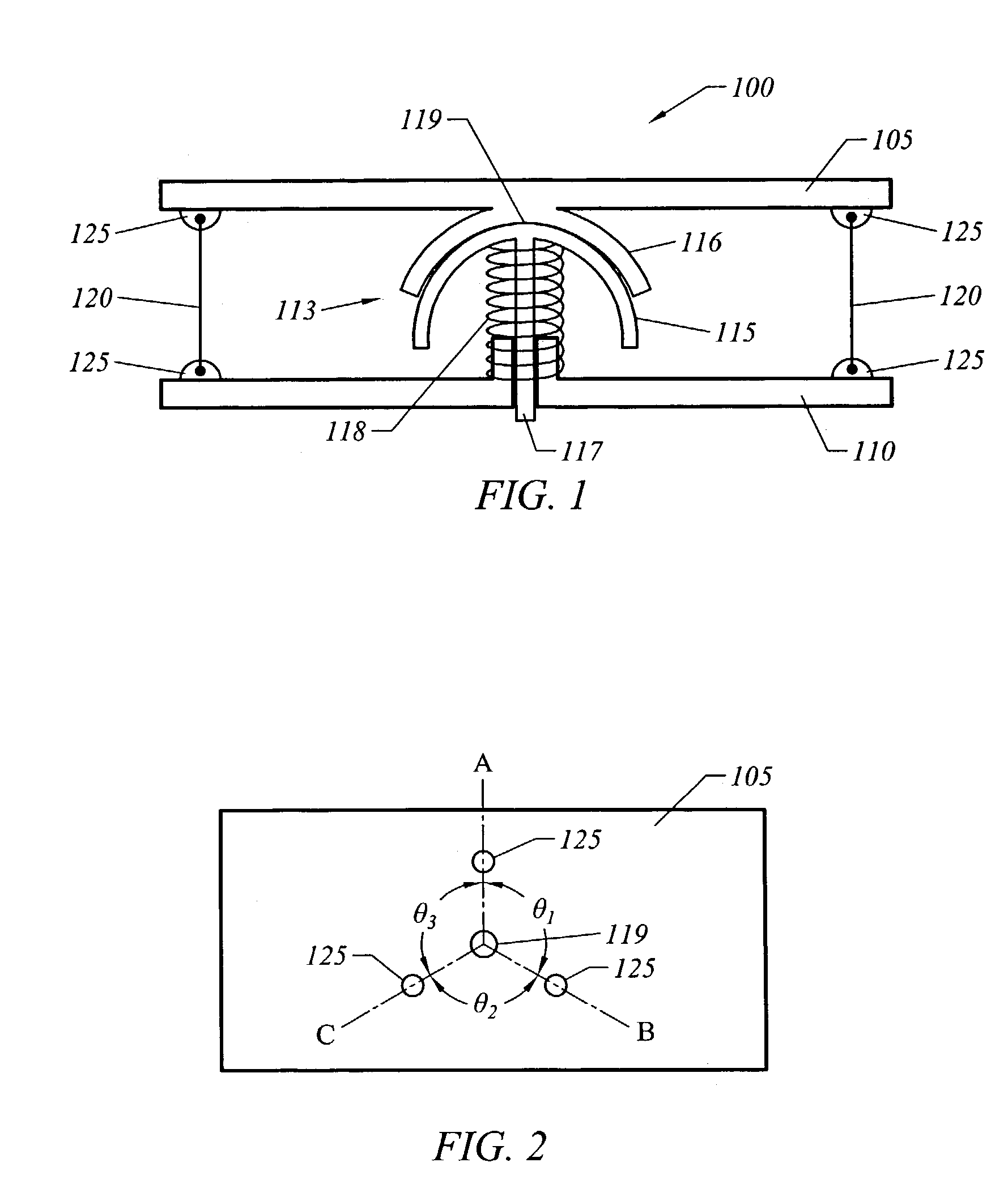 Actuator for two angular degrees of freedom
