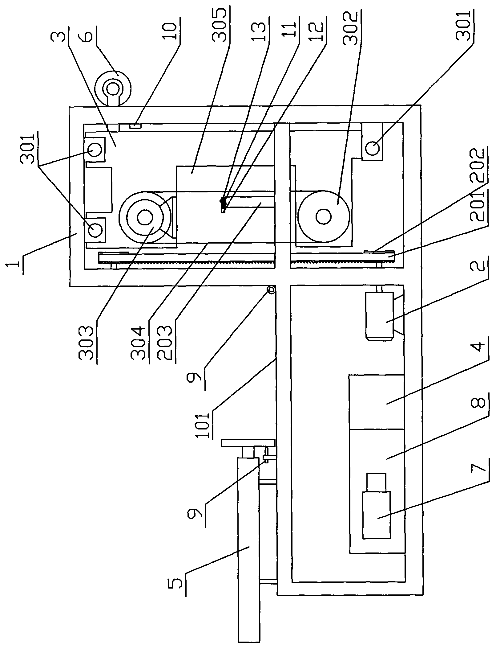 Material sawing mechanism of full-automatic brick cutting machine