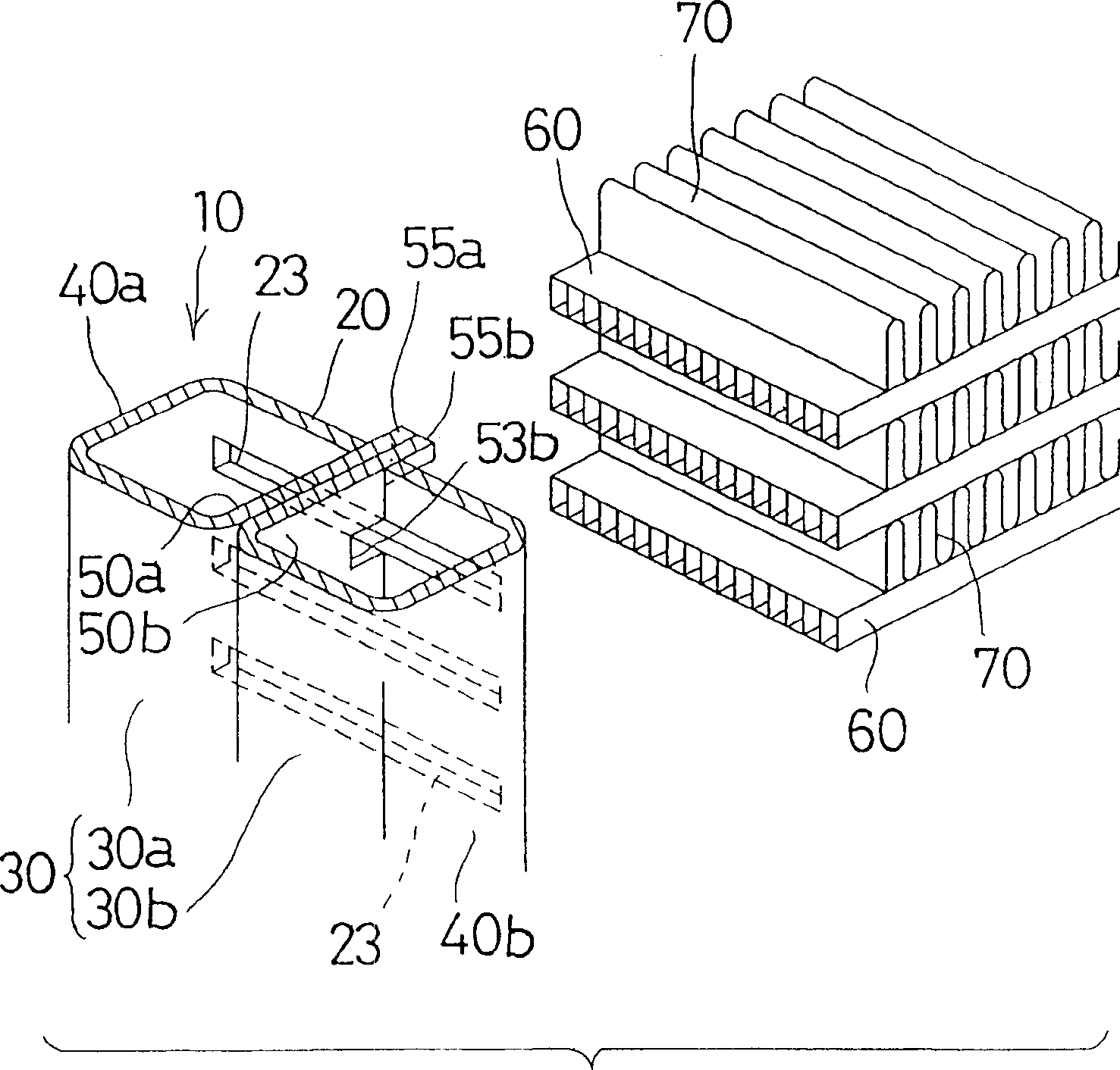 Header for use in heat exchangers, heat exchanger and method for manufacturing the same