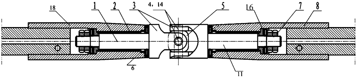 Hooke hinge mechanism with rolling kinematic pair