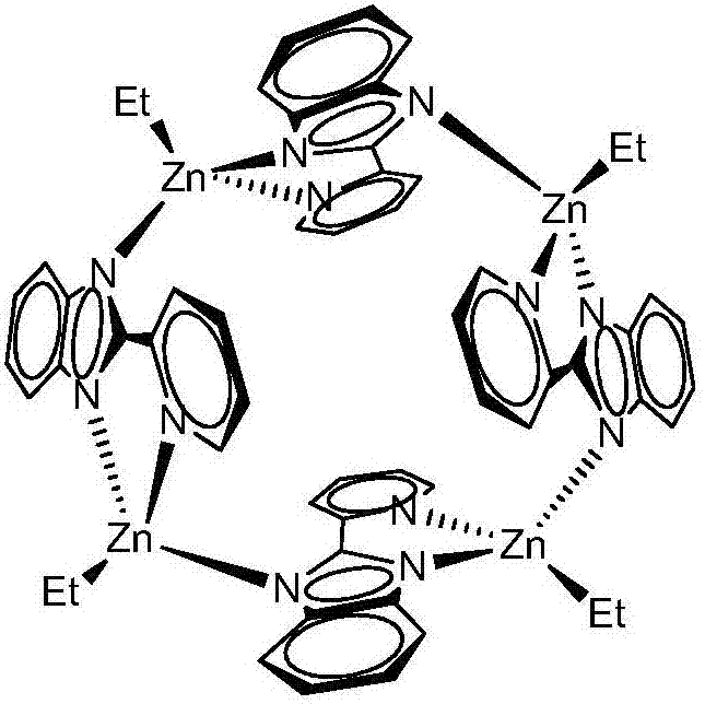 Caged 2-(2-pyridyl) benzimidazole zinc complex and its preparation method and application