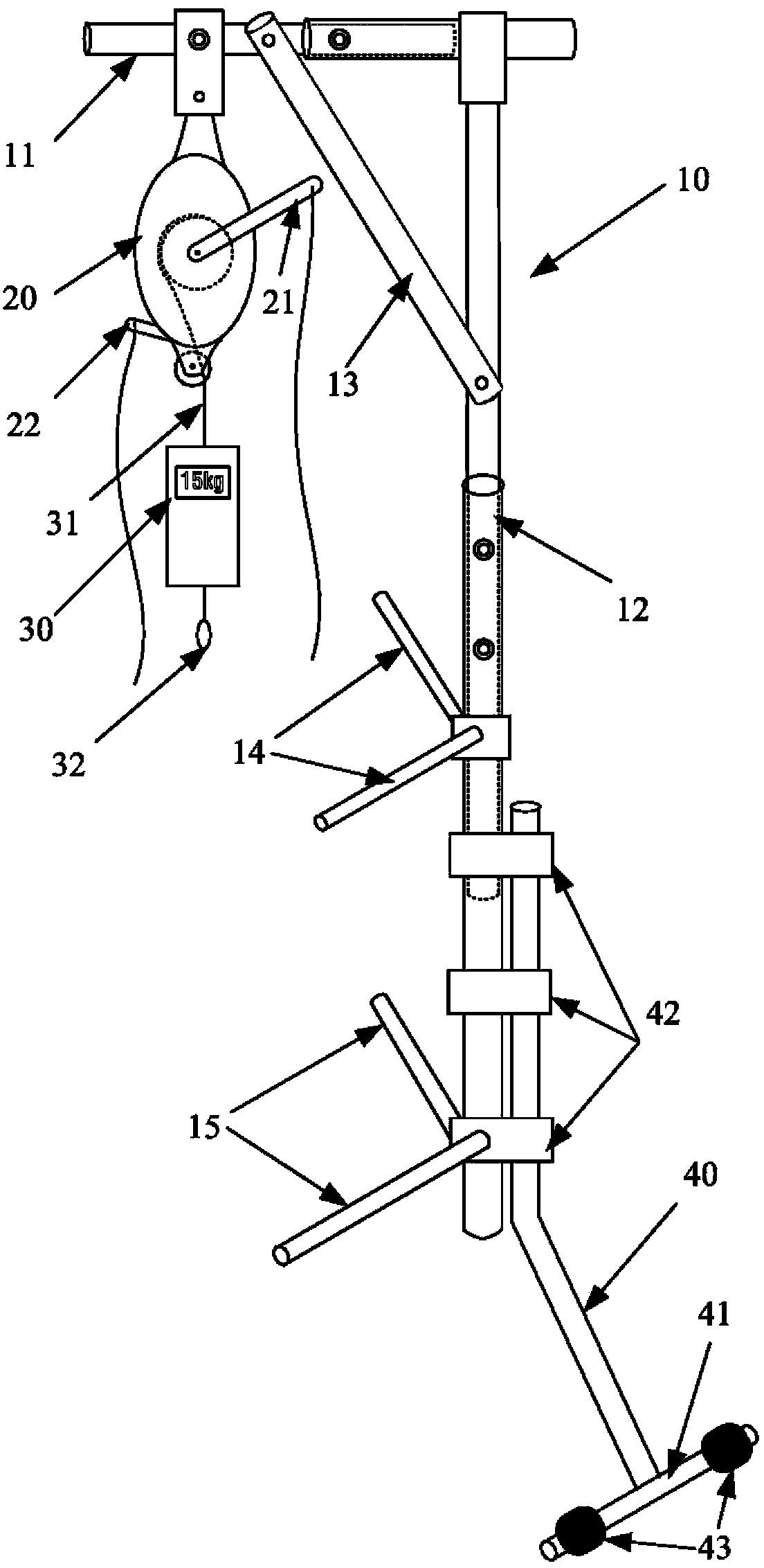 Spinal deformity sitting-position traction device without counter weight and with traction force visualized