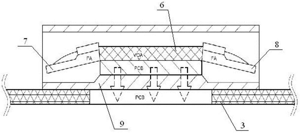 A packaging structure of an optical power adjustable multiplexer and its preparation method