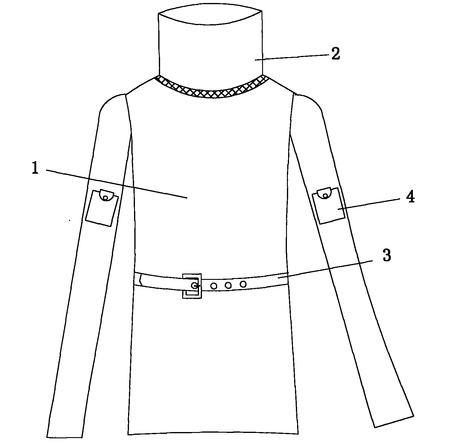 Antibacterial and crease-resistant garment with detachable collar