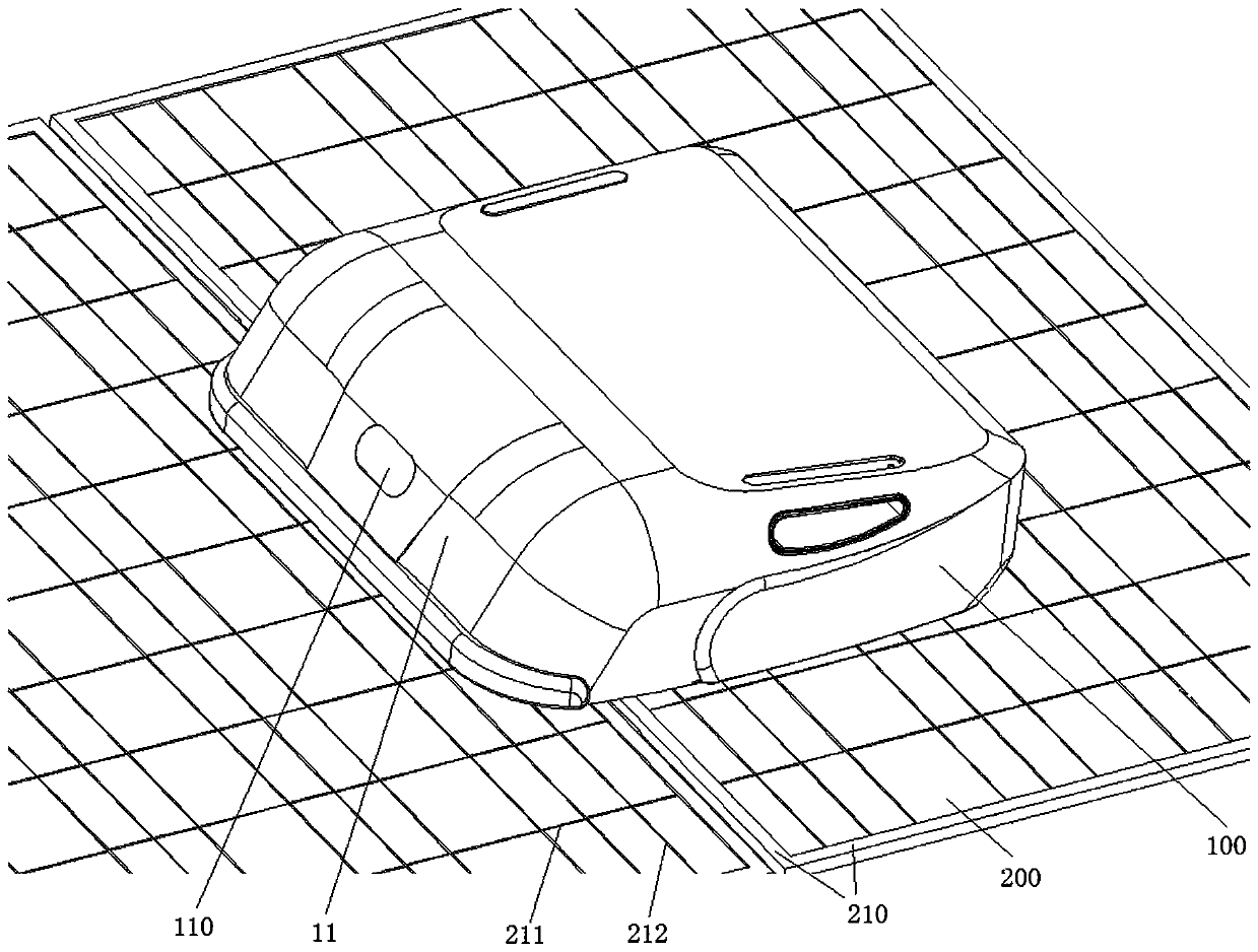 Straight traveling judging device and method for solar panel sweeping robot