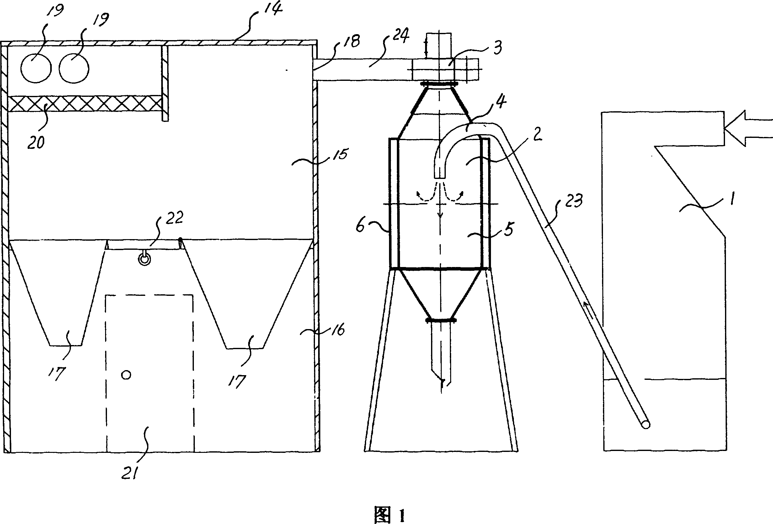 Adsorbing separation preventing rubber grains and cilia convection method and apparatus