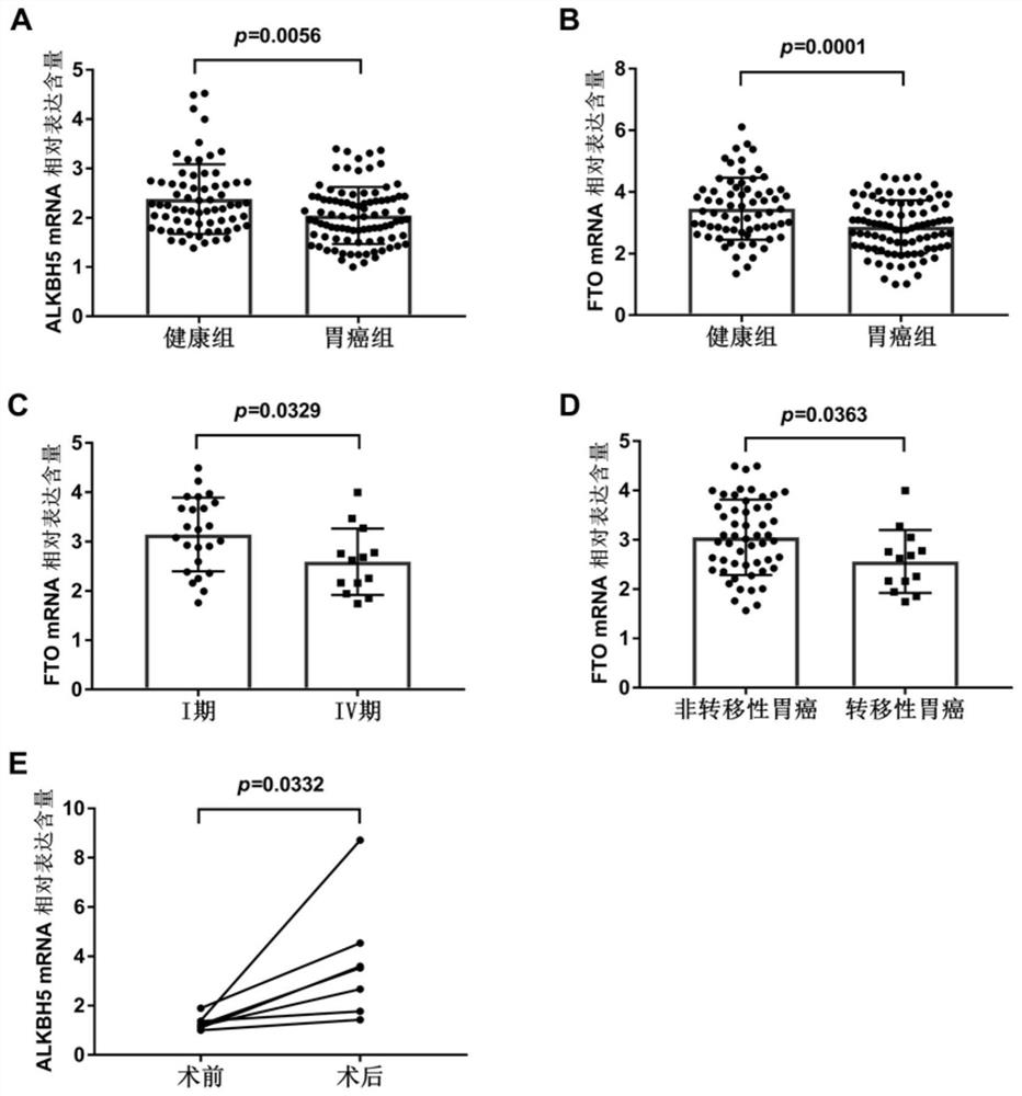 A gastric cancer biomarker based on peripheral blood and its detection method and application