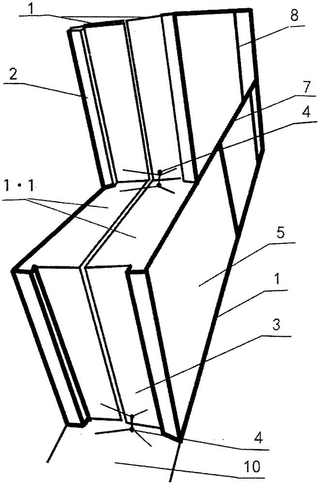 Building double-block combined brick and integrated wall