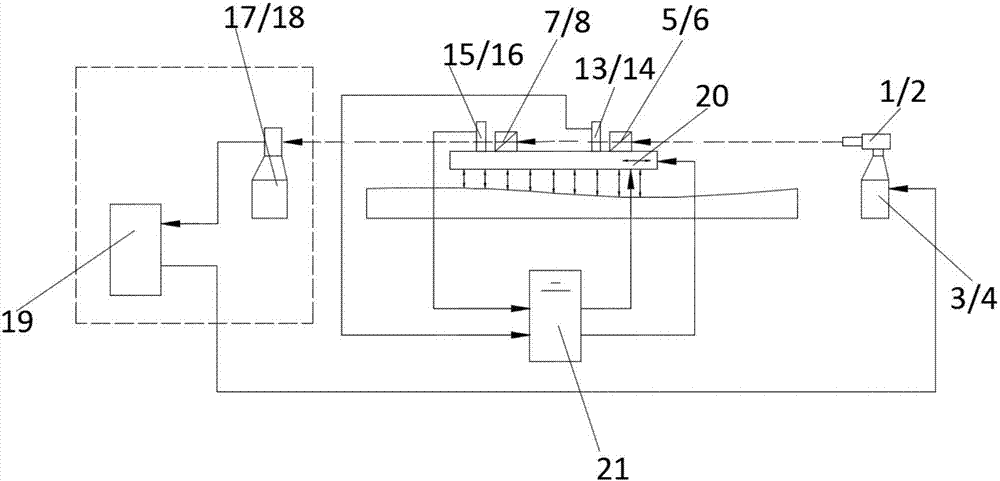 Laser guiding system capable of achieving suspension driving on machine tool movement part