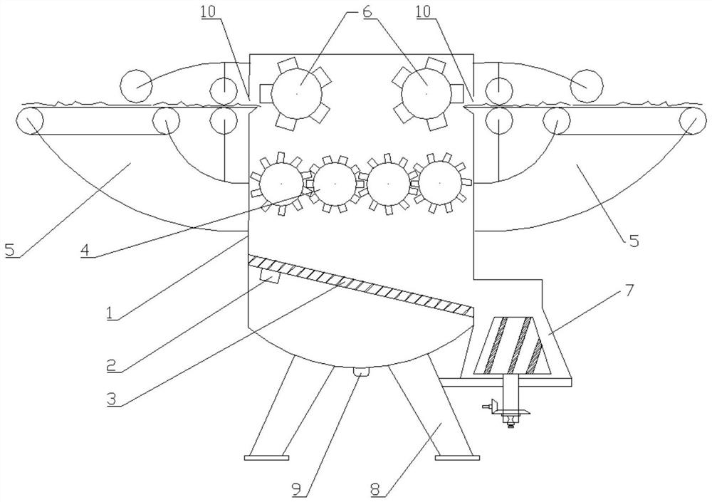 High-efficiency automatic straw chopping and kneading machine