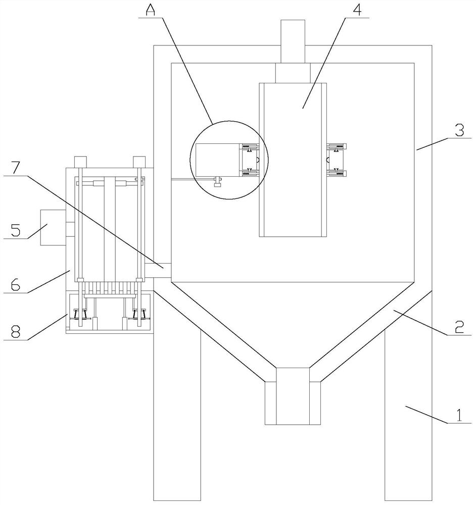 Cloth bag-type dust collector for industrial dust collection