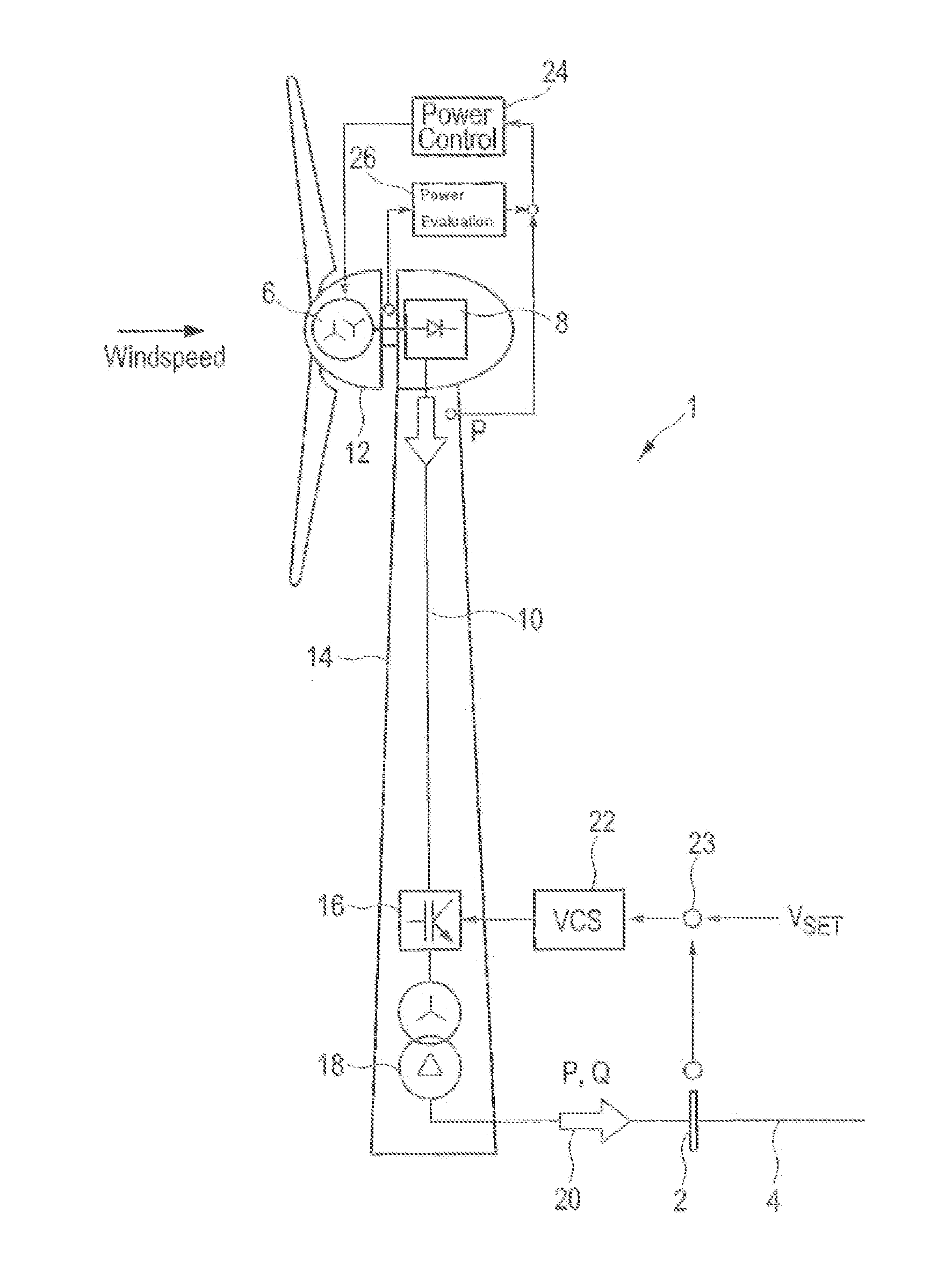 Method and apparatus for feeding electric energy into an electric supply grid