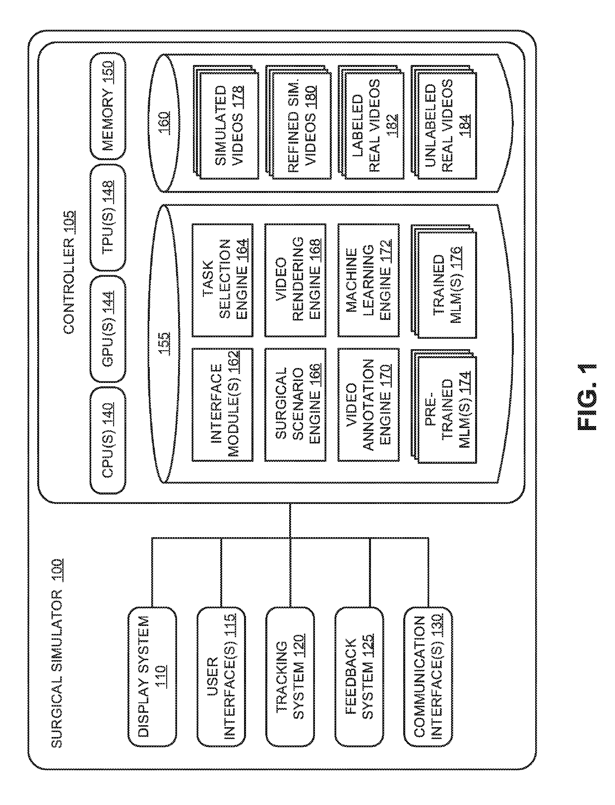 Surgical simulator providing labeled data