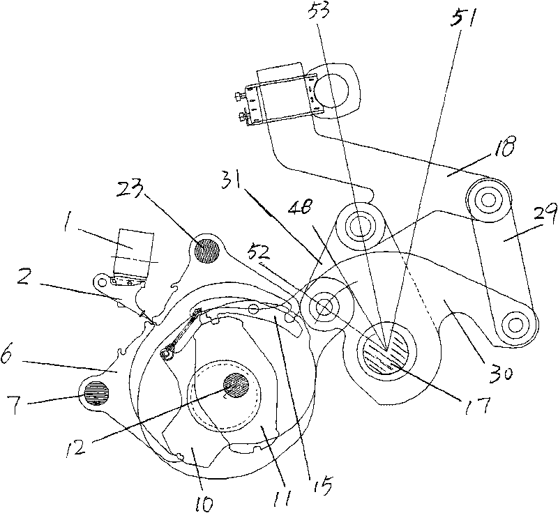 Three-shed shedding mechanism for rotary electronic dobby