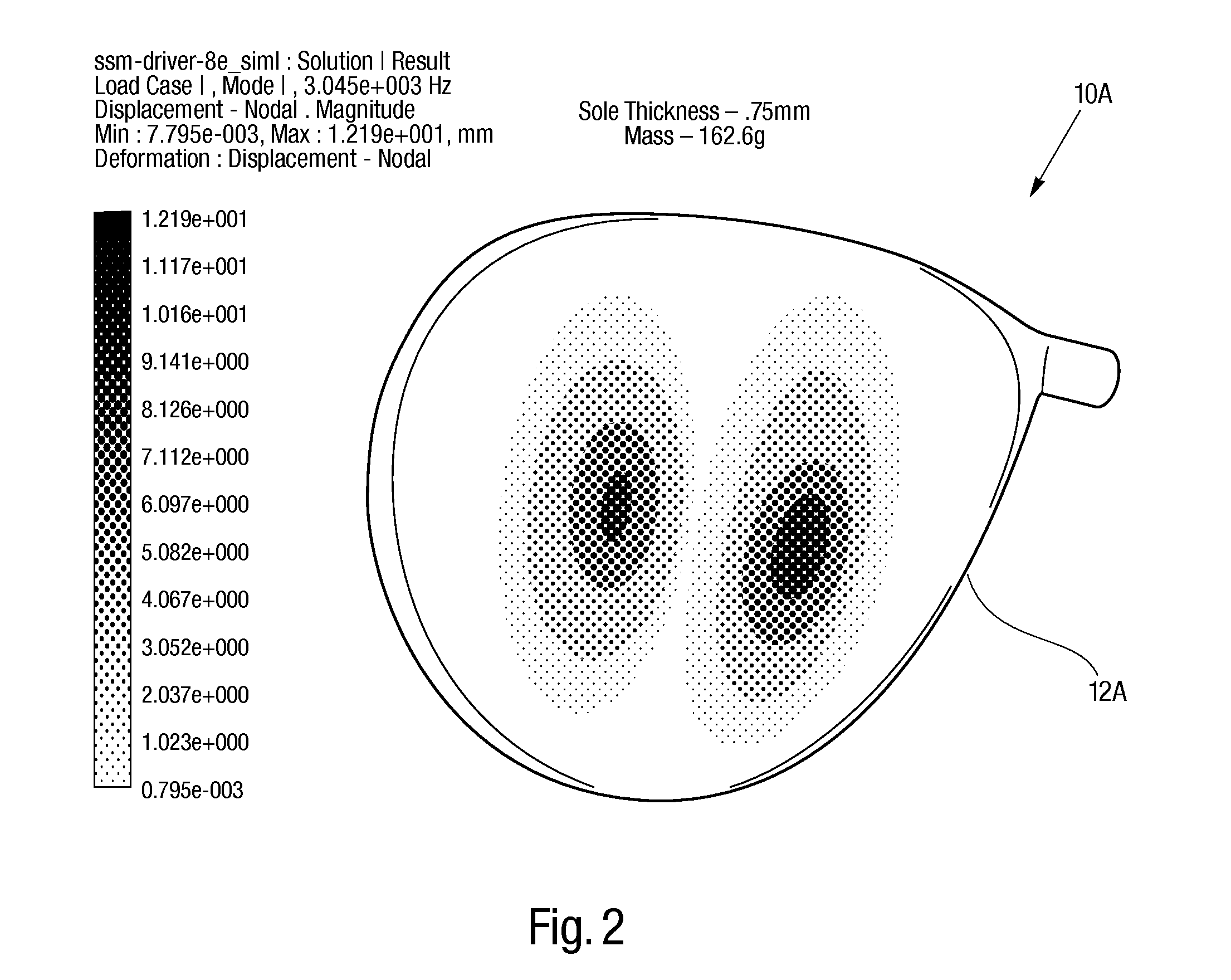 Golf club head optimized for sound