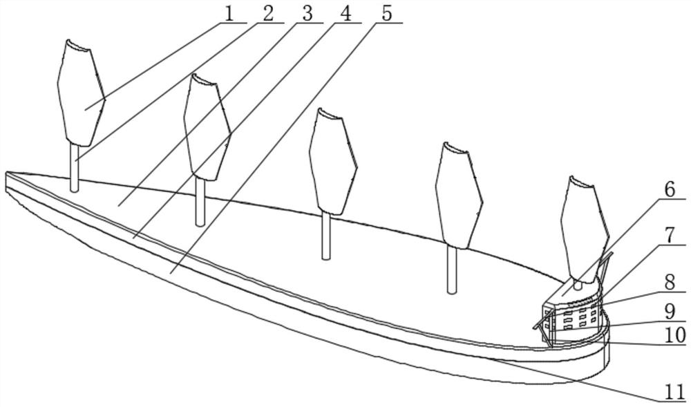 A sail hull structure