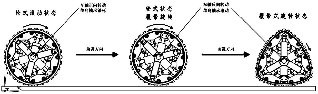 Crawler wheel capable of achieving mutual conversion of wheel type state and crawler type state