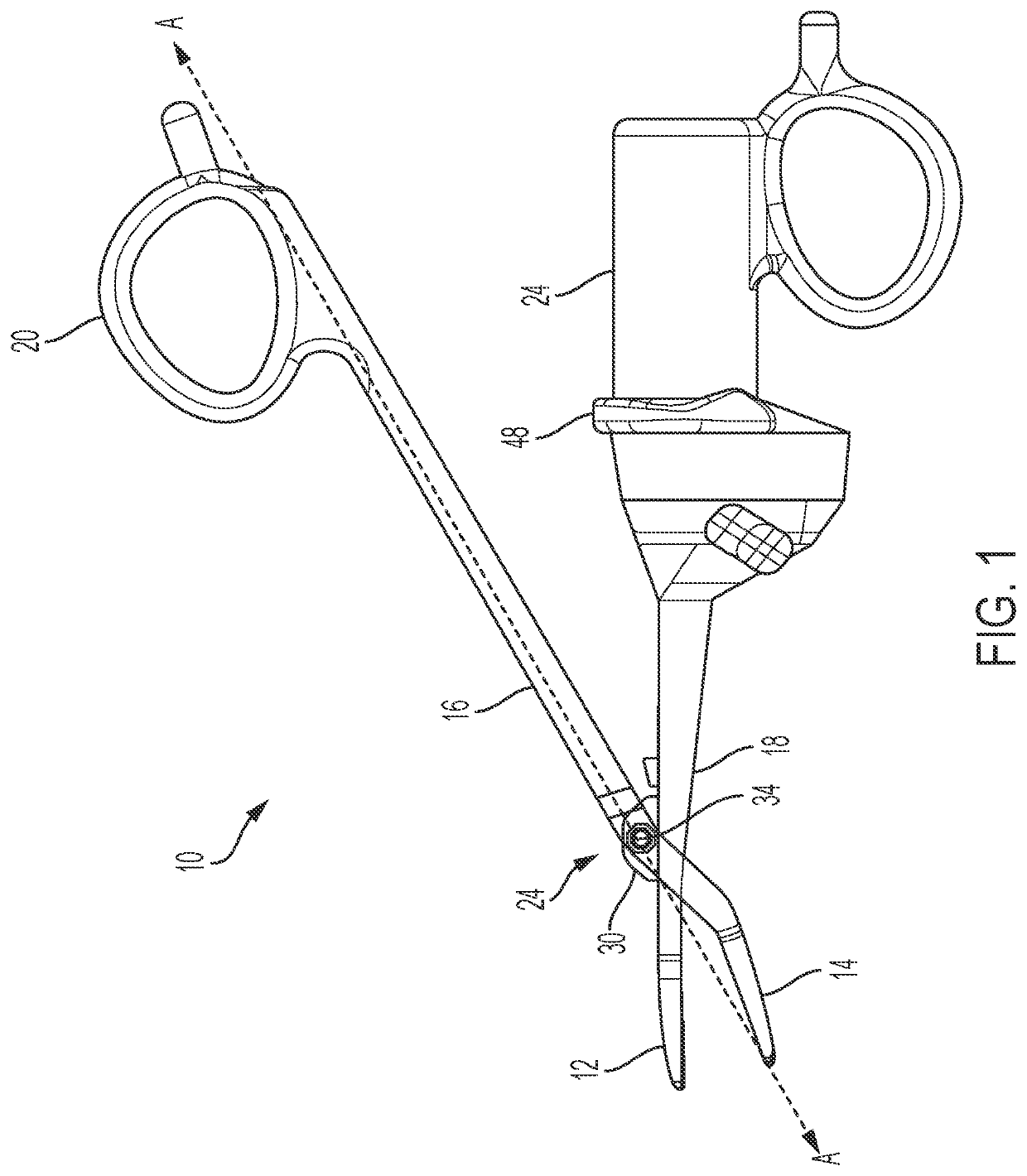 Scissor style vessel sealer