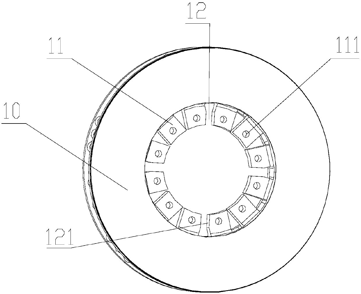 Brake disc and vehicle provided with same