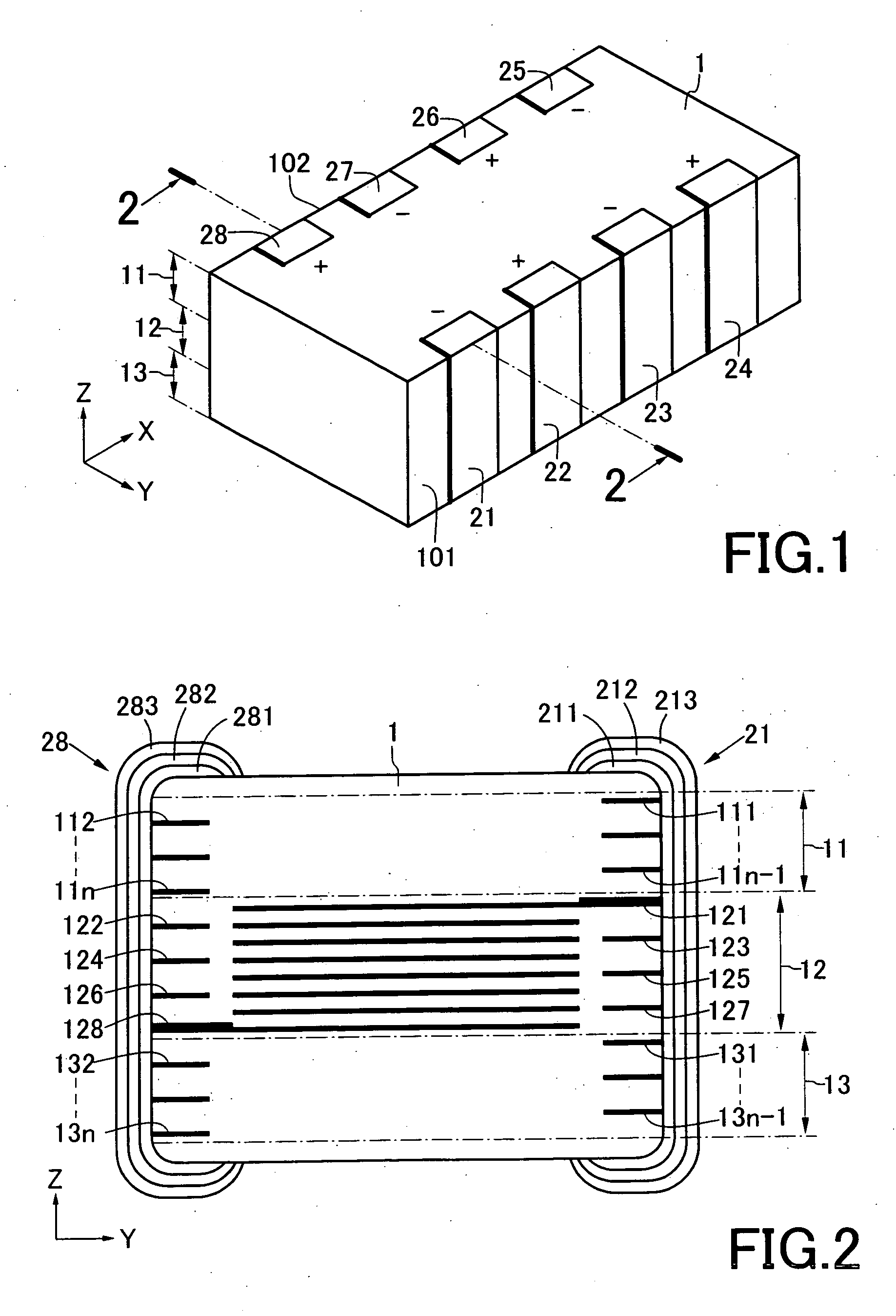Multi-terminal type laminated capacitor and manufacturing method thereof