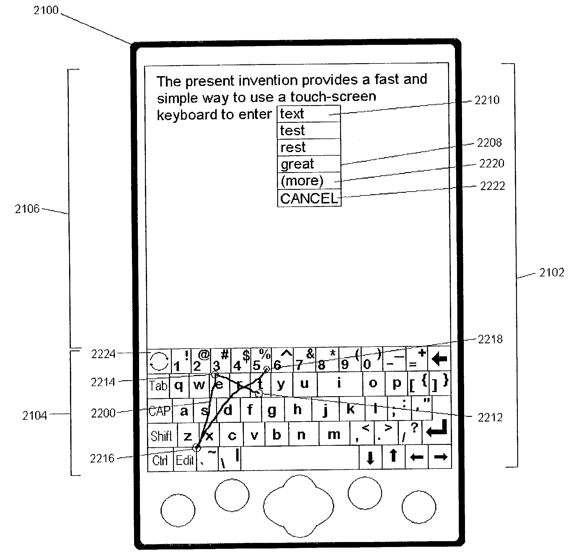 System and method for continuous stroke word-based text input