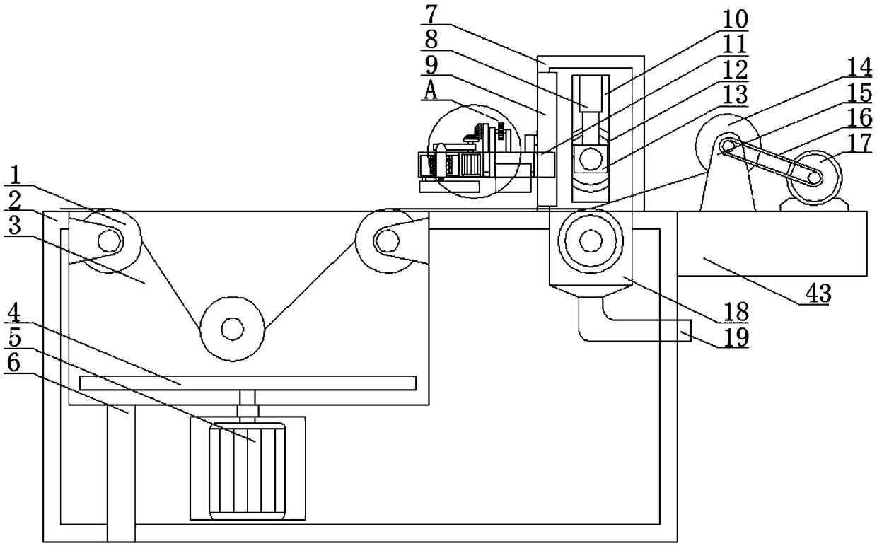 Cleaning mechanism for dyeing and finishing cloth