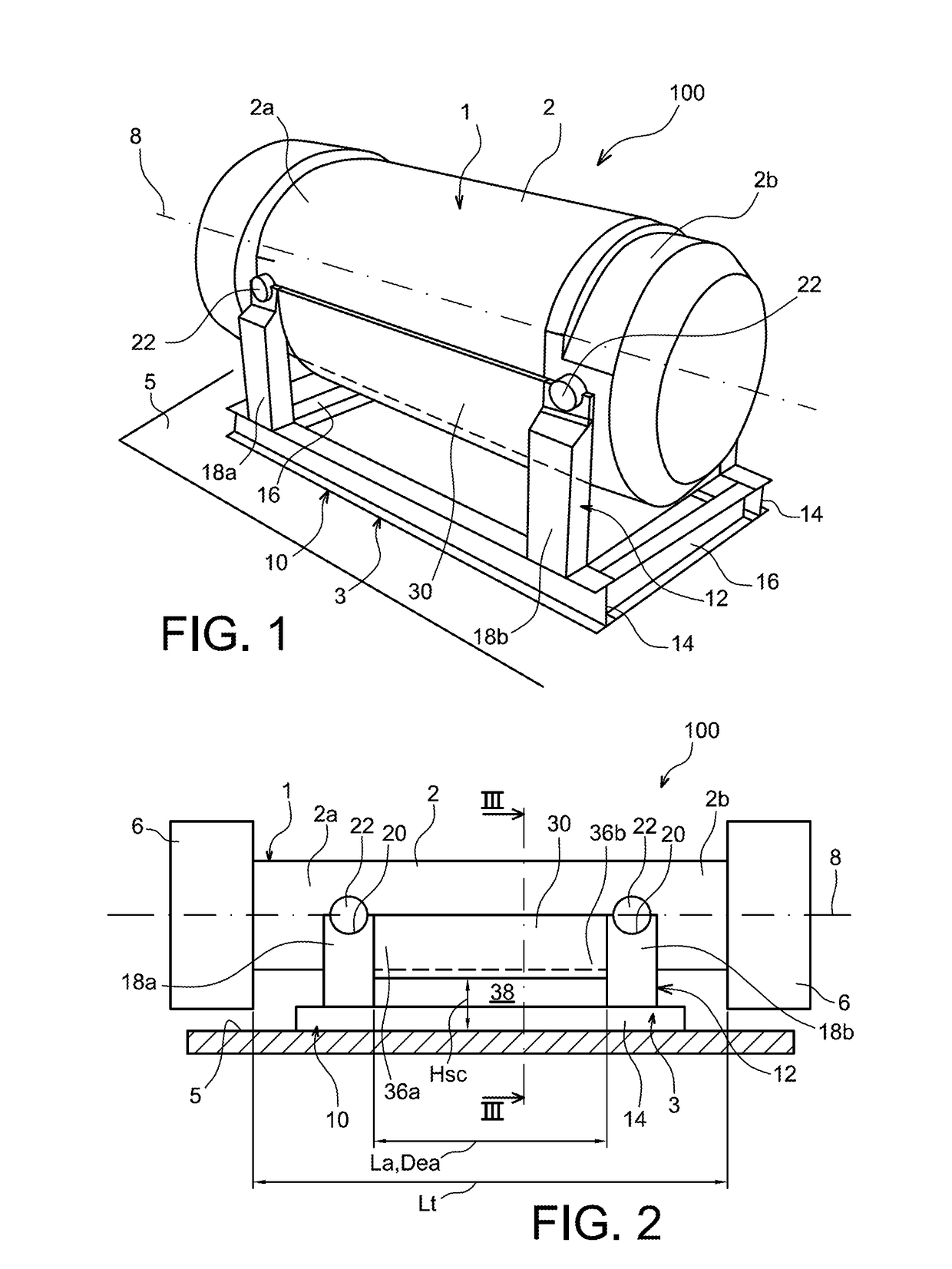 Device for supporting packaging for transporting/storing radioactive materials, including a shroud for guiding air for cooling the packaging by natural convection