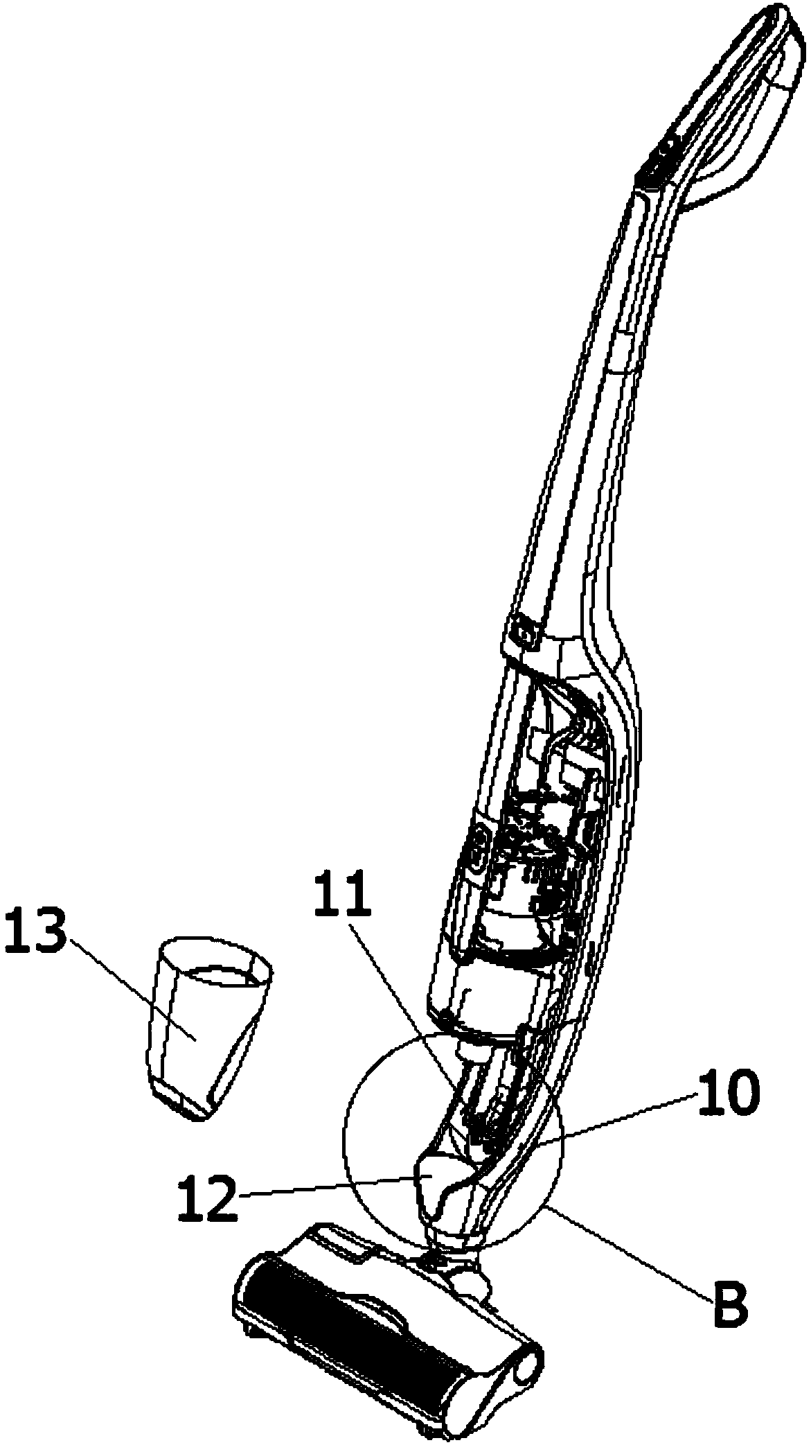 Frame structure of hand-held vacuum cleaner and hand-held vacuum cleaner