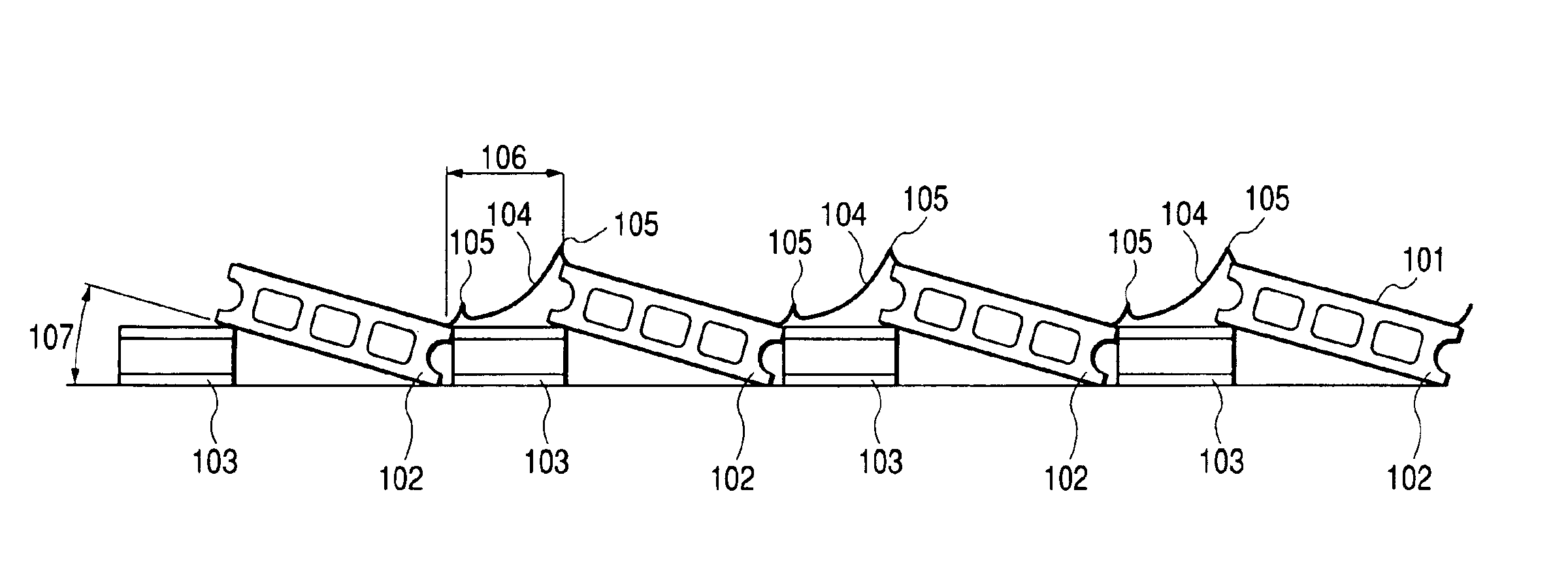 Solar cell module-mounting structure and solar cell module array