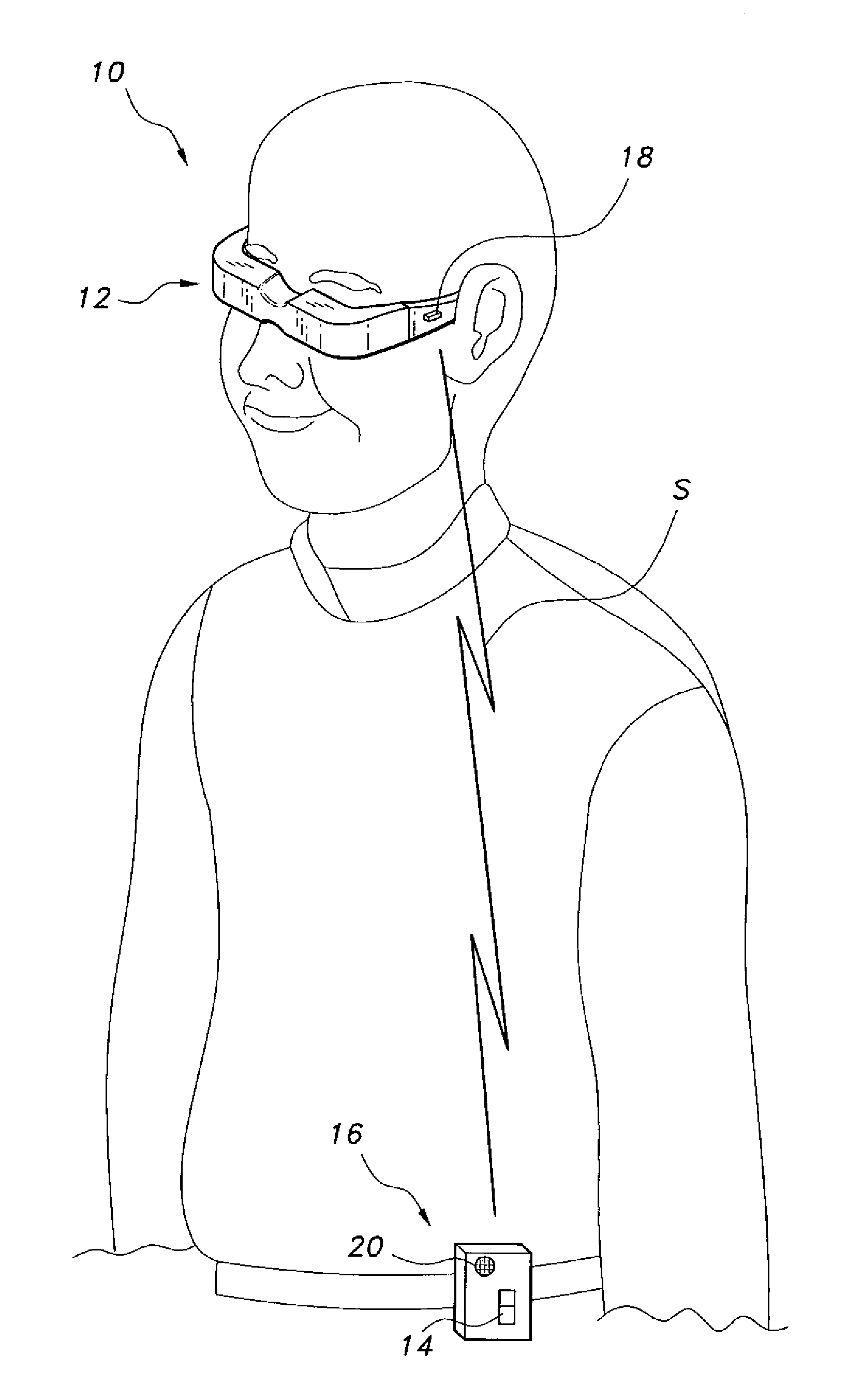 Head-mounted text display system and method for the hearing impaired