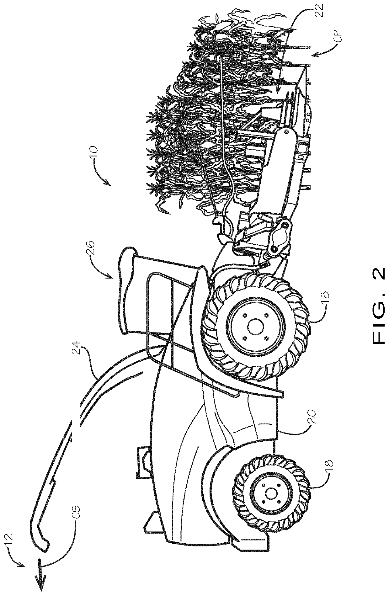 Crop discharge speed control for a forage harvester