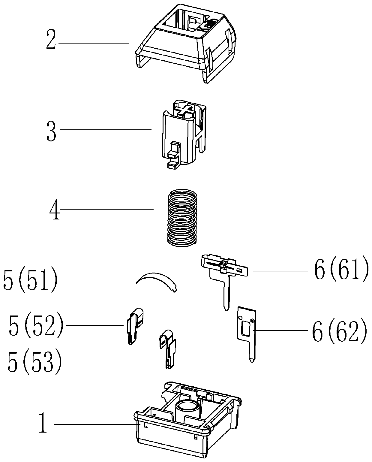 Key switch with press sound production function