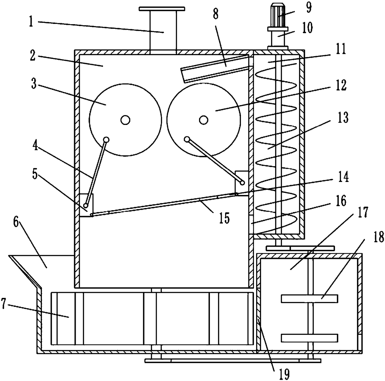 Heat-preservation material mixing device
