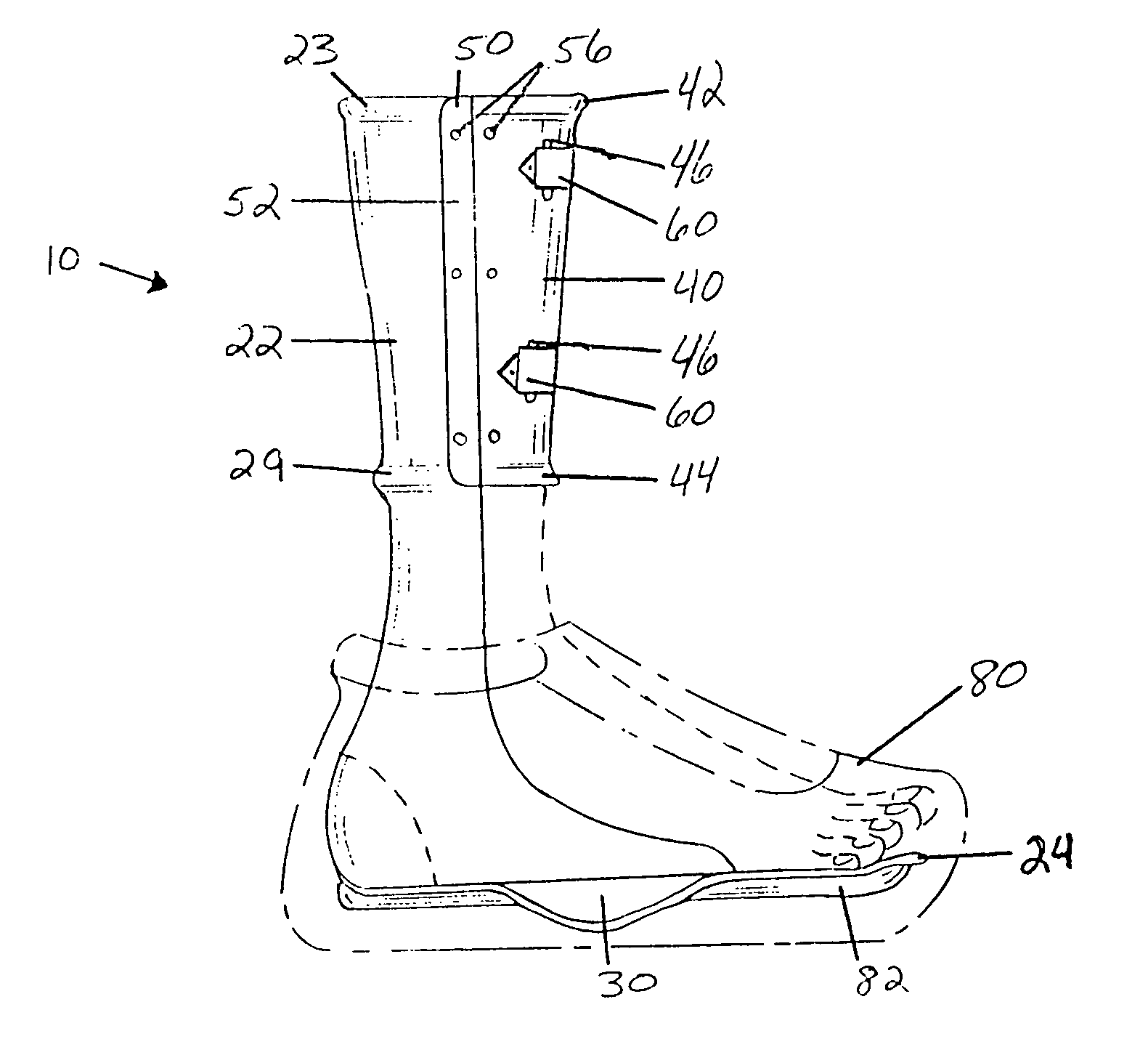 Method and apparatus for the treatment of plantar ulcers and foot deformities