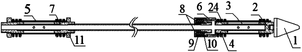 Rock mass permeability in situ test device