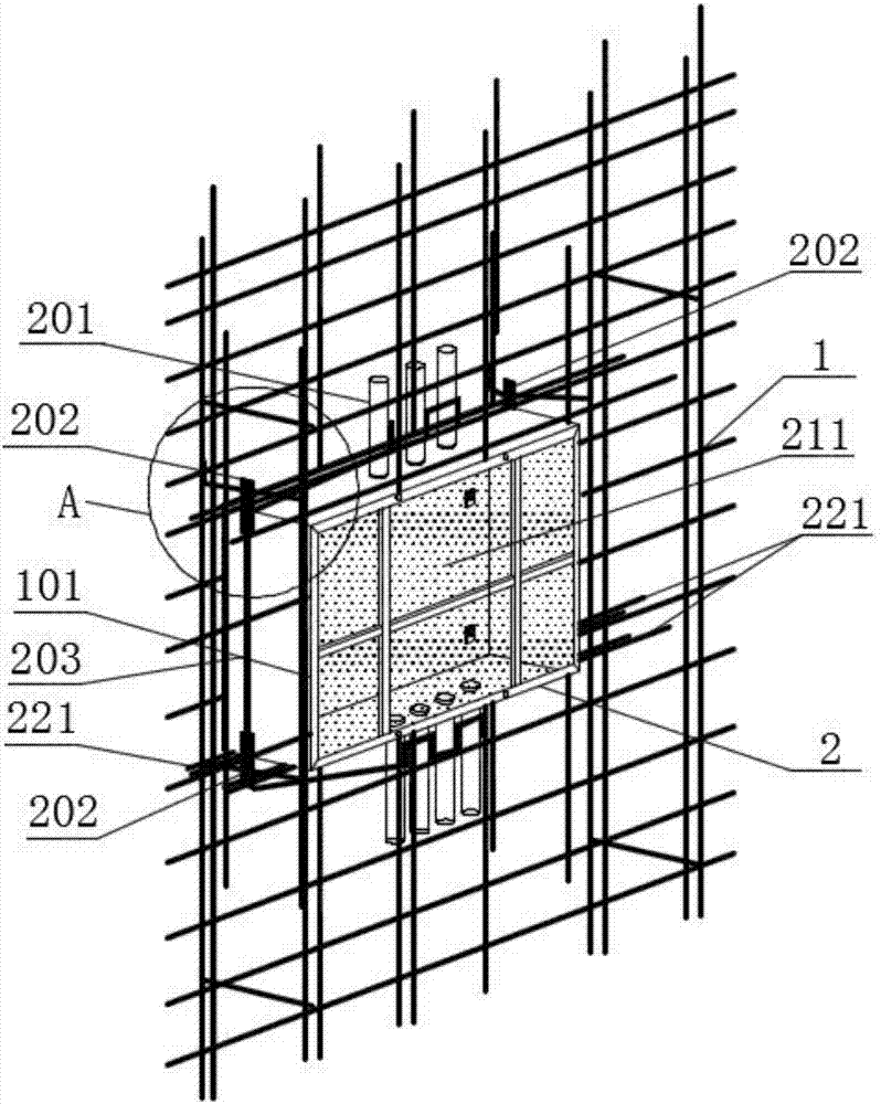 Construction method for integral pouring of concealed-mounting distribution box along with concrete wall structure