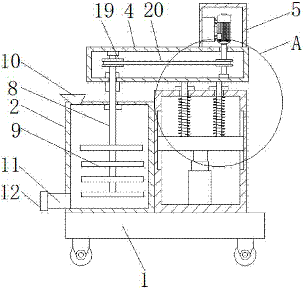 Stirring device for construction coating materials