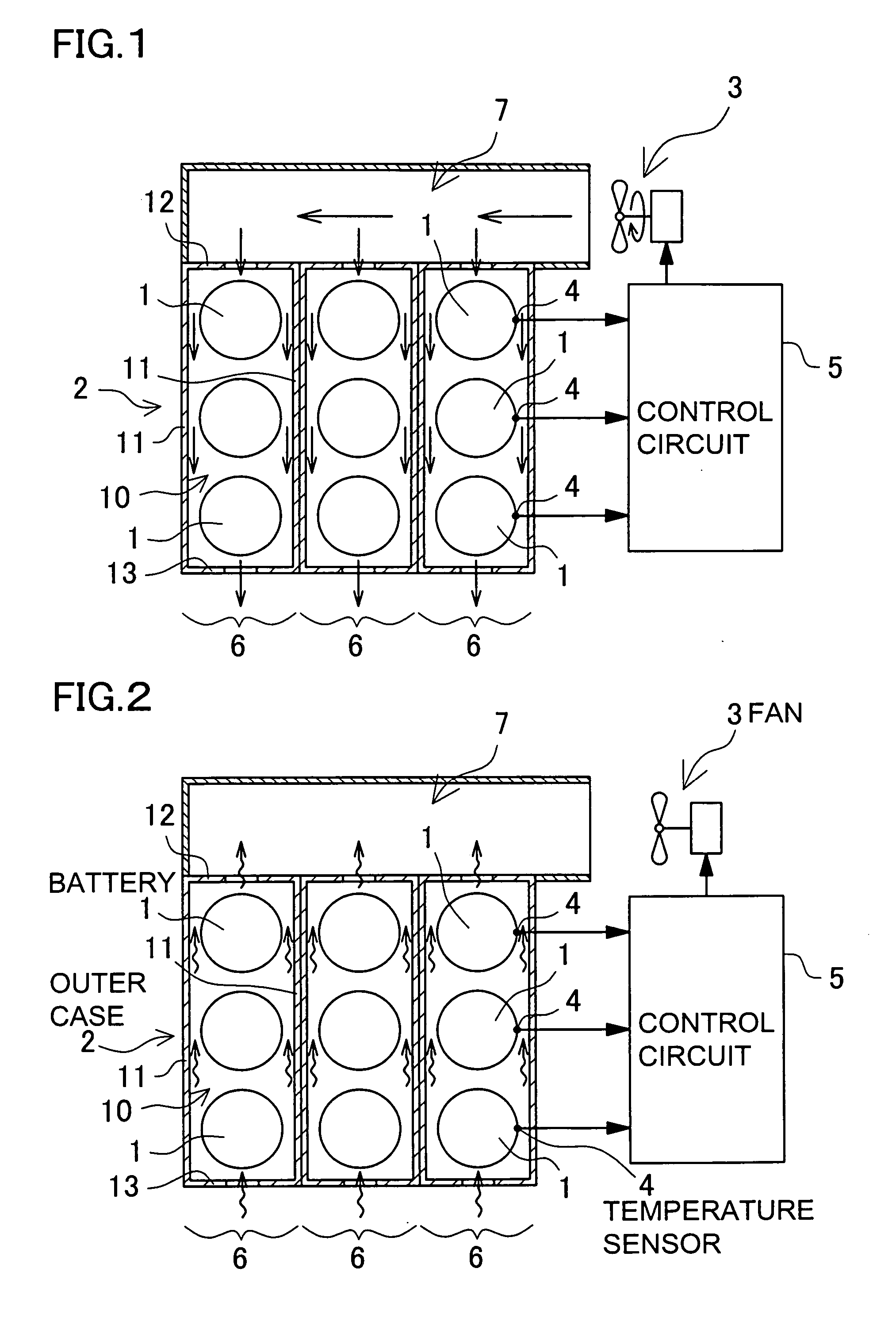 Power supply unit and method for cooling battery contained therein