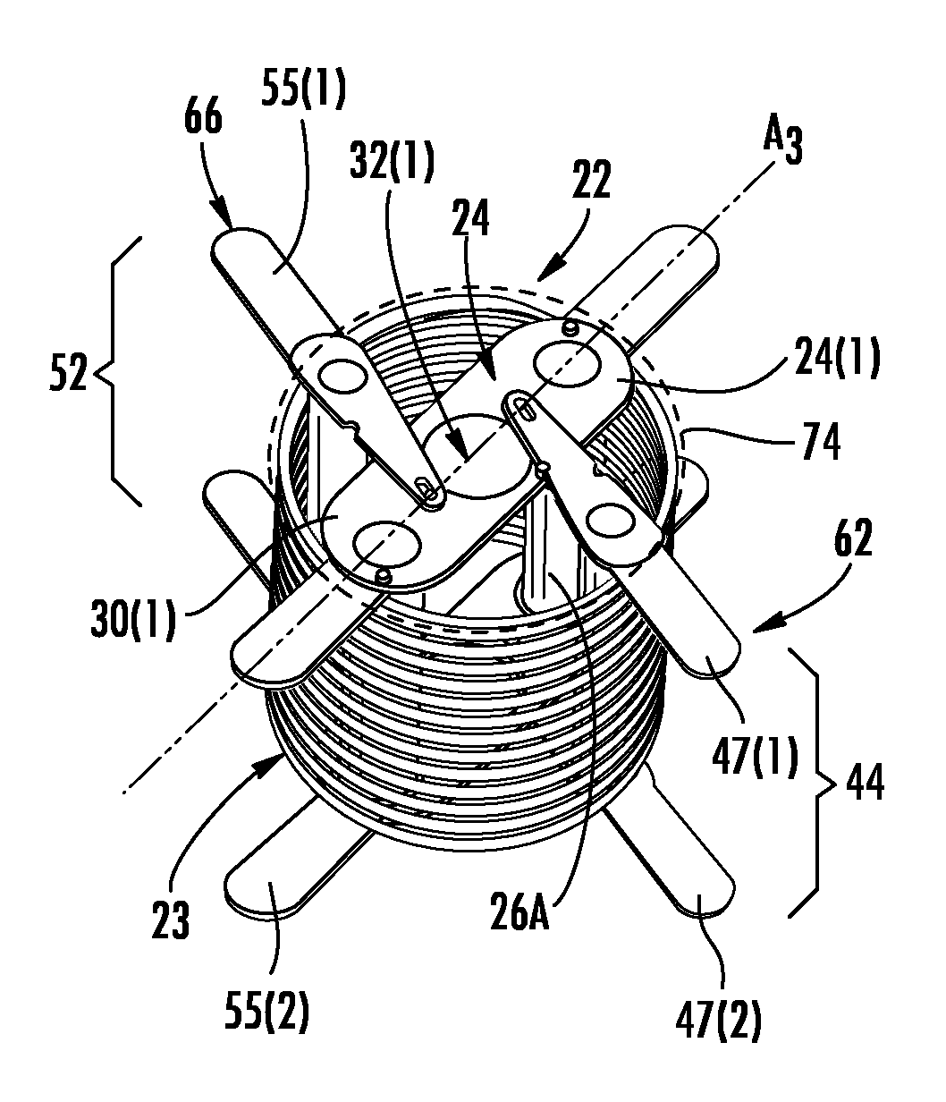 Transformable cable reels and related assemblies and methods