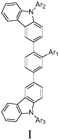 Dicarbazole benzene derivative and application thereof and organic electroluminescent device
