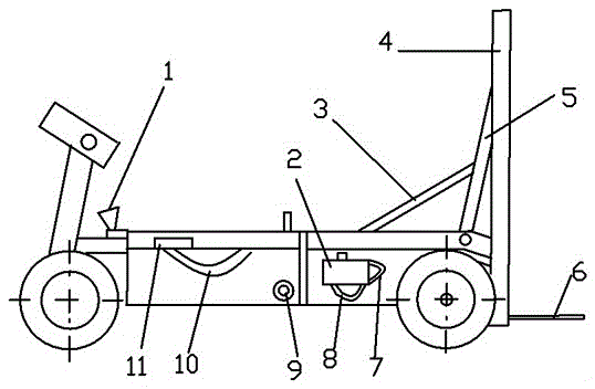 Self-unloading type aerating block transport electric car